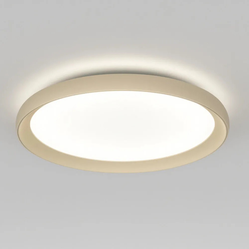 Plafoniere Moderne-Top Light plana plafoniera sabbia biemissione led 37w cct rotonda per cucina
