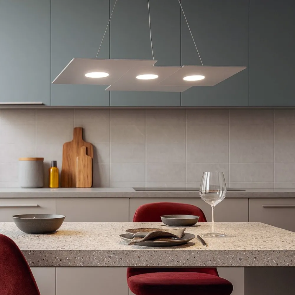 Lampadari Cucina-Top Light plate lampadario grigio design per cucina moderna