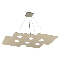 Lampadari Moderni-Top Light Toplight plate lampadario soggiorno moderno sabbia