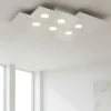 Plafoniere Moderne-Top Light plate plafoniera design moderna bianca squadrata