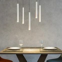 Lampadari Moderni-Top Light round tube lampadario cilindri bianchi per salotto