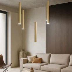 Lampadari Moderni-Top Light Toplight round tube lampadario sabbia per soggiorno moderno