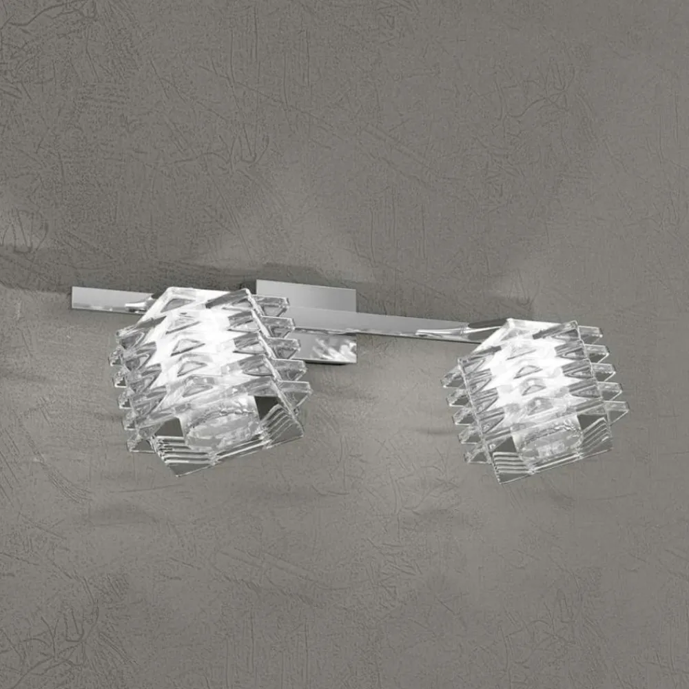 Applique Da Bagno-Top Light rubik applique cubi di vetro trasparente