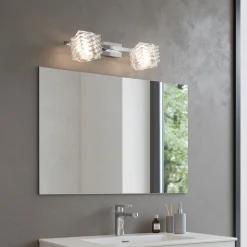 Applique Da Bagno-Top Light rubik applique cubi di vetro trasparente