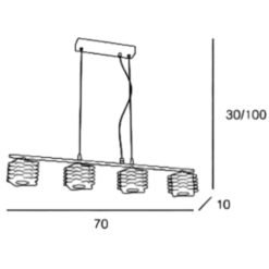 Lampadari Cucina-Top Light rubik lampadario per tavolo da cucina