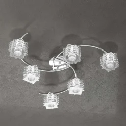 Plafoniere Moderne-Top Light rubik plafoniera con faretti n vetro orientabili