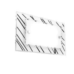 Applique Da Parete-Top Light scraps applique moderna vetro bianco nero