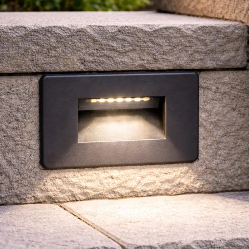 Segnapasso Led-Top Light segnapasso da esterno intro antracite per incasso parete led cct