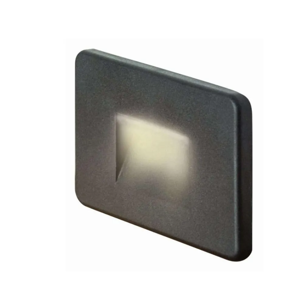 Segnapasso Led-Top Light segnapasso da esterno intro antracite per incasso parete led cct