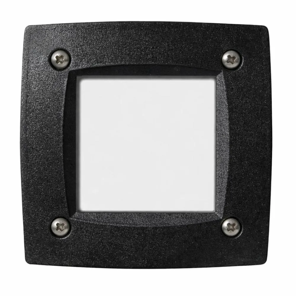 Segnapasso Led-Top Light segnapasso da incasso a parete quadrato nero per esterno anti corrosione ip66