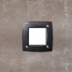 Segnapasso Led-Top Light segnapasso da incasso a parete quadrato nero per esterno anti corrosione ip66