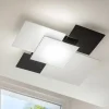 Plafoniere Moderne-Top Light shadow plafoniera 90cm moderna da cucina vetri nero bianco