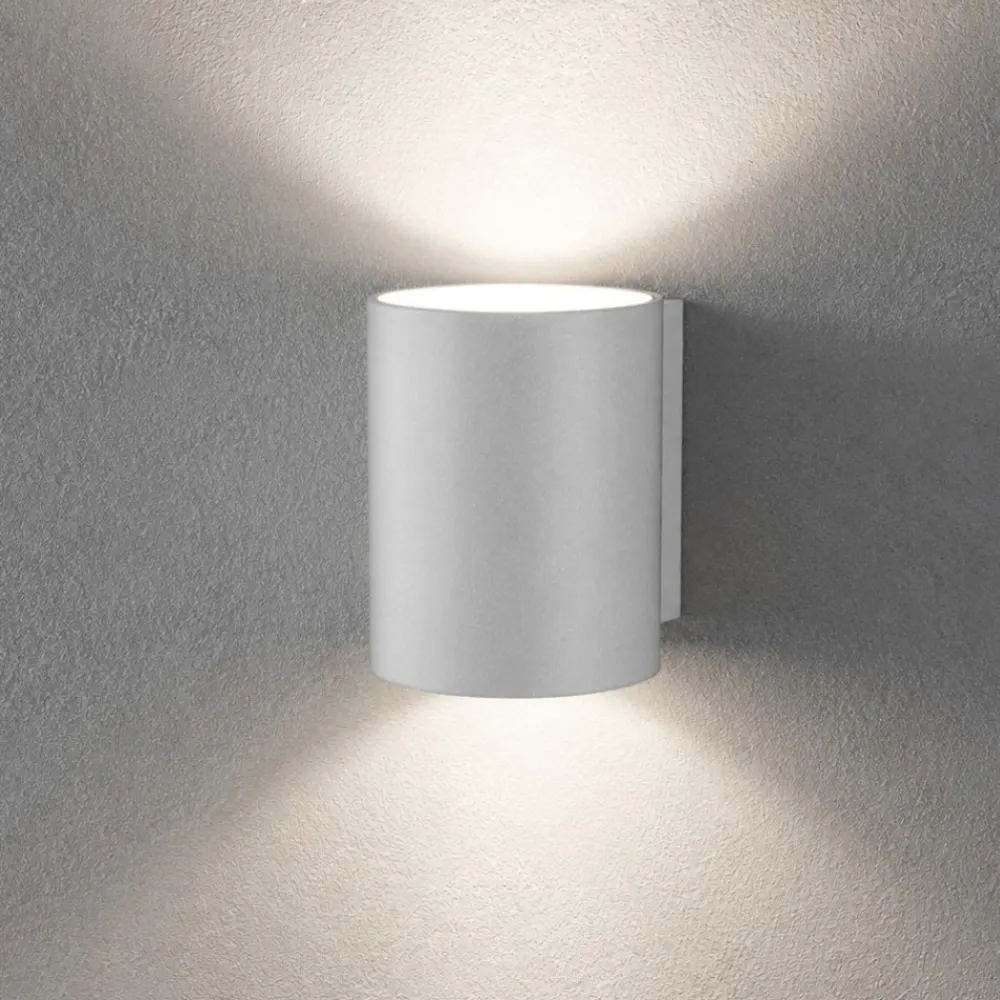 Applique Da Parete-Top Light shape appliques moderna led doppio fascio di luce grigio