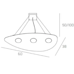 Lampadari Moderni-Top Light Toplight shape lampadario moderno grigio