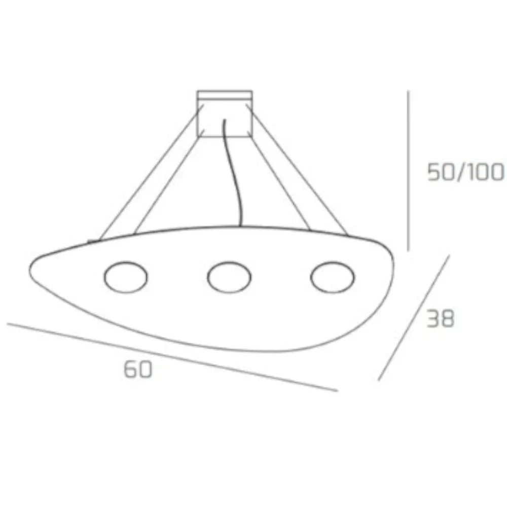 Lampadari Moderni-Top Light Toplight shape lampadario moderno grigio