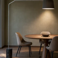 Lampade Da Terra-Top Light Toplight slope lampada ad arco base di marmo nero