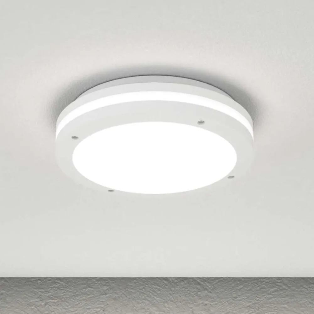 Plafoniere Da Esterno-Top Light soho plafoniera bianca da esterno rotonda ip54