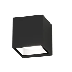 Applique Da Esterno-Top Light spa applique da esterno nera cubo moderno biemissione luce ip54