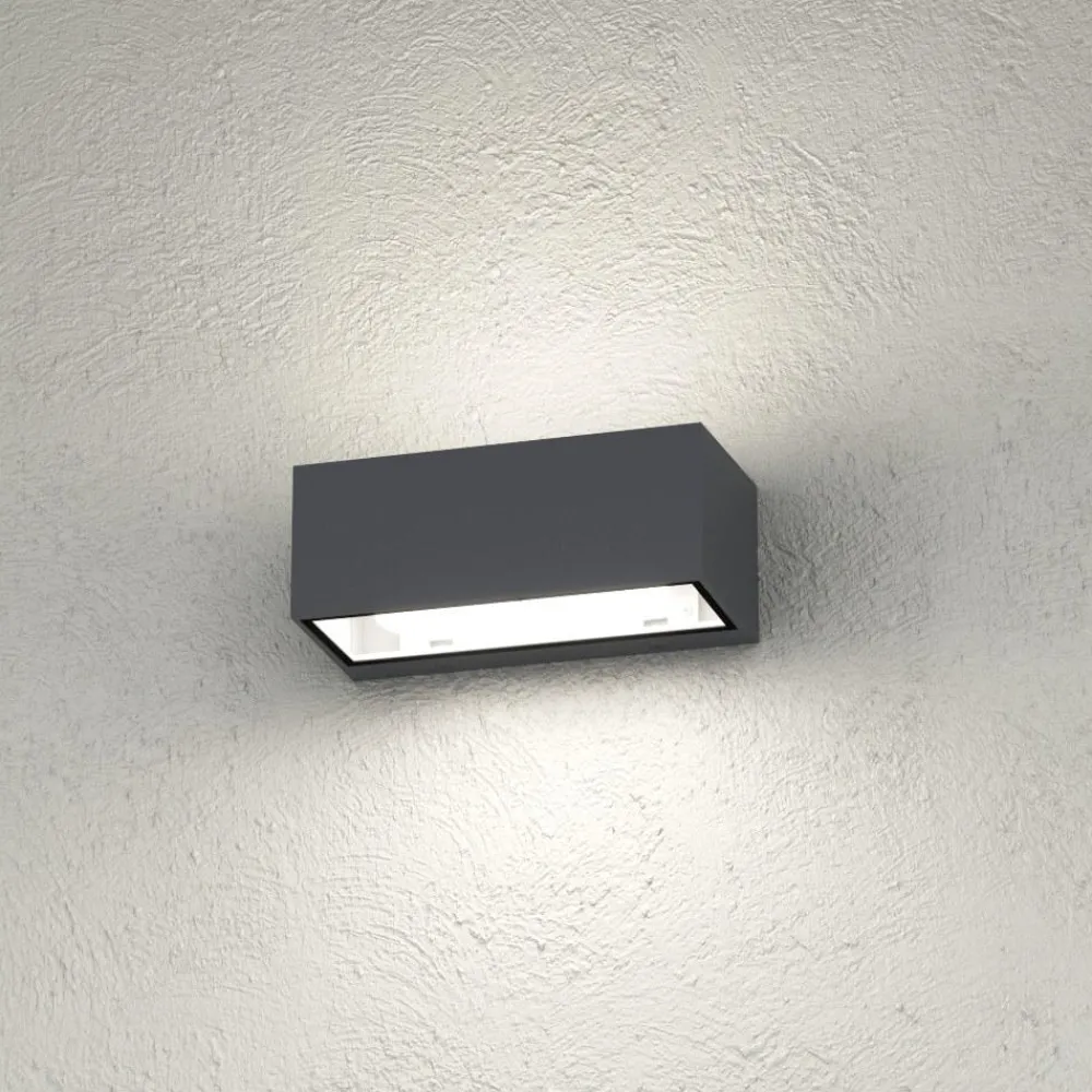 Applique Da Esterno-Top Light spa applique da esterno rettangolare antracite ip54