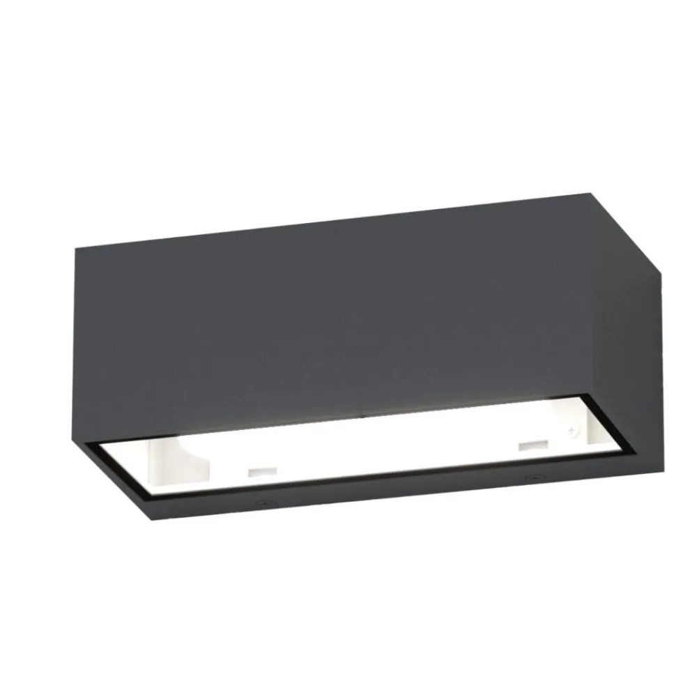 Applique Da Esterno-Top Light spa applique da esterno rettangolare antracite ip54