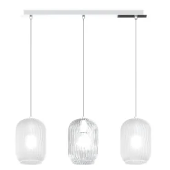 Lampadari Moderni-Top Light Toplight tender lampadario 3 luci vetri bianchi