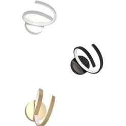 Applique Da Parete-Top Light tornado applique led 12w 3000-4000k moderna oro