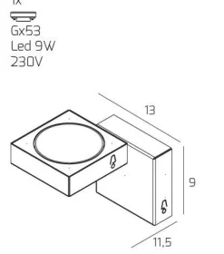 Applique Da Parete-Top Light Toplight up applique da parete assemblabile sabbia moderna