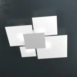 Plafoniere Moderne-Top Light Toplight upgrade plafoniera moderna bianco grigio soggiorno