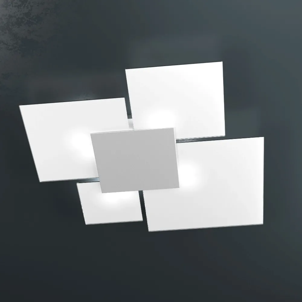 Plafoniere Moderne-Top Light Toplight upgrade plafoniera moderna bianco grigio soggiorno