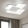 Plafoniere Moderne-Top Light Toplight upgrade plafoniera moderna vetro grigio design quadrata