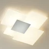 Plafoniere Moderne-Top Light Toplight upgrade plafoniera moderna vetro bianco placca bianca rettangolare