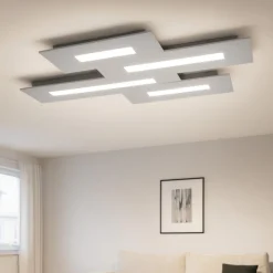 Plafoniere Moderne-Top Light wally plafoniera per soggiorno grigio design moderna