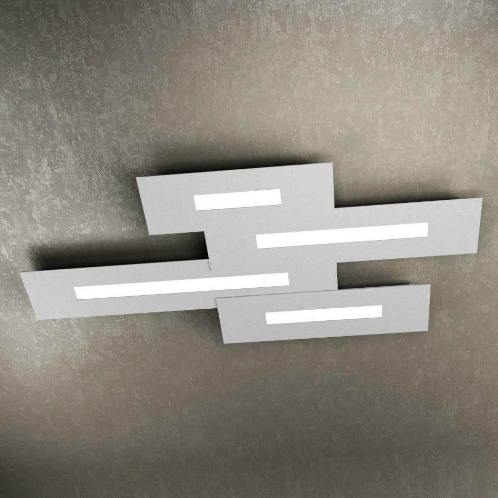 Plafoniere Moderne-Top Light wally plafoniera per soggiorno grigio design moderna