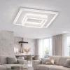 Plafoniere Moderne-Top Light wish plafoniera bianca moderna design quadrato led 29w cct