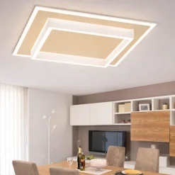 Plafoniere Moderne-Top Light wish plafoniera led 58w cct design quadrato sabbia