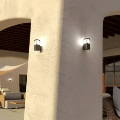 Applique Da Esterno-Top Light york applique da esterno moderna antracite ip54
