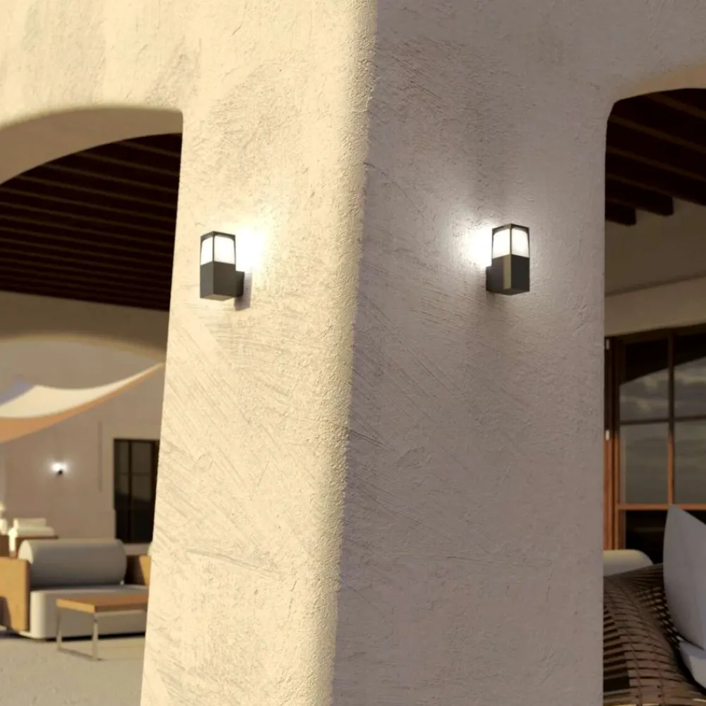 Applique Da Esterno-Top Light york applique da esterno moderna antracite ip54
