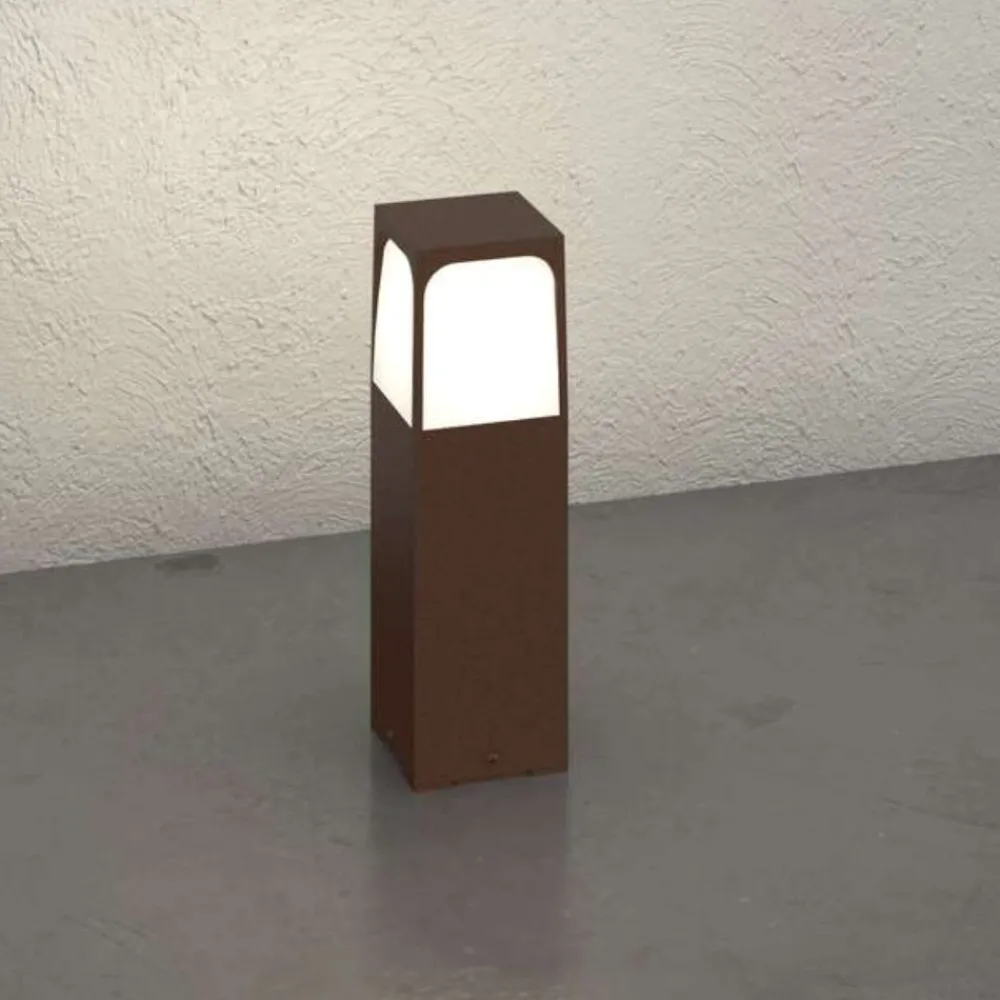 Lampioni Da Giardino-Top Light york lampioncino basso da giardino corten ip54