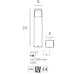 Lampioni Da Giardino-Top Light york lampioncino da giardino corten ip54