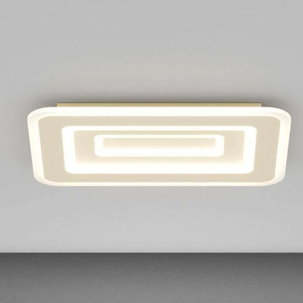 Plafoniere Moderne-Top Light zoom plafoniera rettangolare sabbia per cucina moderna led 42w cct