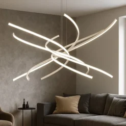 Lampadari Moderni-Top Light Tornado toplight lampadario moderno bianco led 88w 4000k