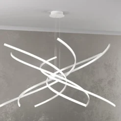 Lampadari Moderni-Top Light Tornado toplight lampadario moderno bianco led 88w 4000k