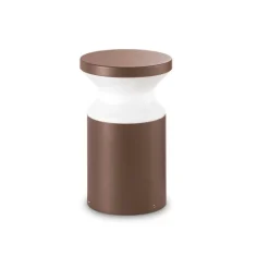 Lampioni Da Giardino-Ideal Lux Torre pt1 h22 lampione basso marrone ip65 e27