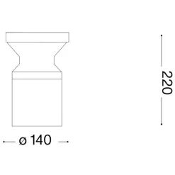 Lampioni Da Giardino-Ideal Lux Torre pt1 h22 lampione basso marrone ip65 e27