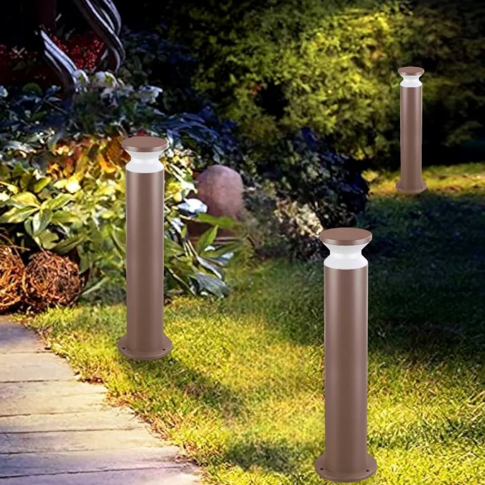 Lampioni Da Giardino-Ideal Lux Torre pt1 h80 lampione da giardino ip65 marrone