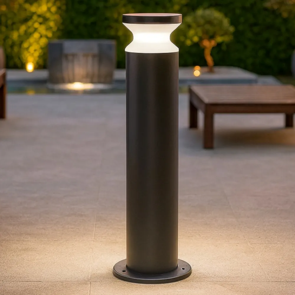 Lampioni Da Giardino-Ideal Lux Torre pt1 h80 lampione da giardino nero
