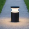 Lampioni Da Giardino-Ideal Lux Torre pt1 lampioncino basso lampione per esterno giardino ip44 nero e27