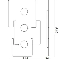 Plafoniere Moderne-Ideal Lux Totem pl3 plafoniera moderna squadrata per cucina tre luci