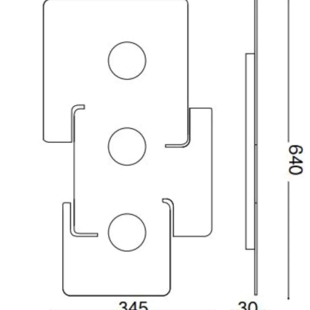 Plafoniere Moderne-Ideal Lux Totem pl3 plafoniera moderna squadrata per cucina tre luci