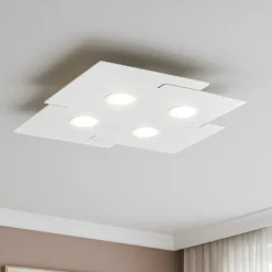 Plafoniere Moderne-Ideal Lux Totem pl4 plafoniera moderna bianca
